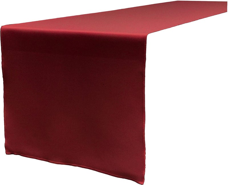 LA Linen Polyester Poplin Table Runner 14 by 108-Inch, Cranberry - Image 2